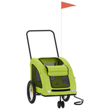 Pet Bike Trailer Green Oxford Fabric and Iron 93990