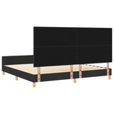 ZNTS Bed Frame Black 200x200 cm Fabric 3344755
