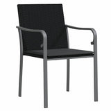 Garden Dining Set 5 pcs Black Poly rattan 3379052