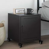 Bedside Cabinet Black 36x39x43.5 cm Steel 846614