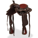 Western Saddle. Headstall&Breast Collar Real Leather 12" Brown 91350