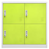 Locker Cabinets 2 pcs Light Grey and Green 90x45x92.5 cm Steel 3095226