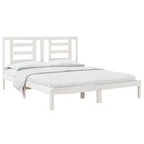 Bed Frame without Mattress White 160x200 cm Solid Wood Pine 3104359