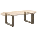 Coffee Table Legs U-Shaped 2 pcs Natural Steel 50x cm Steel 4013139