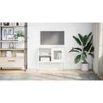 ZNTS TV Cabinet White 68x39x60.5 cm Steel 853391