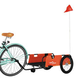 Bike Trailer Orange and Black Oxford Fabric and Iron 94194