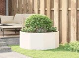 Planter White 90 x 90 x 50 cm Steel 883753