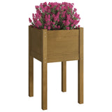 Garden Planters 2 pcs Honey Brown 40x40x70 cm Solid Pinewood 810796