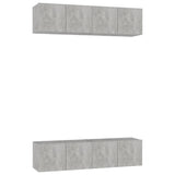 TV Cabinets 4 pcs Concrete Grey 60x30x30 cm Engineered Wood 3079059