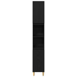 Bathroom Furniture Set with Storage 3 pcs Black 60 x 30 x 60 cm 3332584