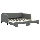 Daybed with Trundle without Mattress Dark Grey 90x190 cm Single 3196886