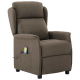 Massage Chair with Cushion Taupe 93.5 x 67.5 x 101.5 cm Fabric 348357