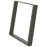 Dining Table Legs U-Shaped 2 pcs Anthracite 100x cm Steel 4012806