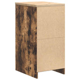 Garage Storage Cabinet Smoked Oak 40x51x85 cm Solid Wood Pine 860539