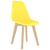 Dining Chairs 6 pcs Yellow Plastic 289118