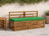 2-Piece Bench Cushions SOEST 2 pcs 100% Polyester Green 949759