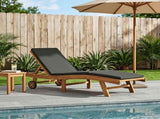 Sun Lounger Brown and Dark Grey Polyester 42032683