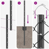 Fence and Post Grey 1 x 25 m Steel 3336276