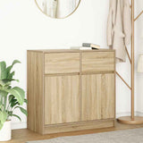 Sideboard with Drawer Sonoma Oak 80x34x76 cm Engineered Wood 861537