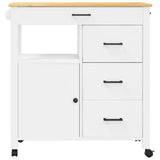 Kitchen Trolley MONZA 84x40x88.5 cm Solid Wood Pine 376111