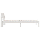 Bed Frame with Headboard White 90 x 190 cm Solid Pine Wood 872843