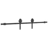 Sliding Door Hardware Kit 183 cm Steel Black 4009724