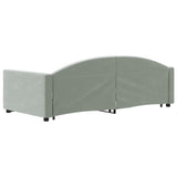 Daybed with Trundle without Mattress Light Grey 90x190 cm 3197391