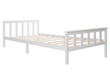 Single Bed White 3ft Solid Pine Wooden Bed Frame for Adults, Kids 190 x 90 cm WF038853KAA