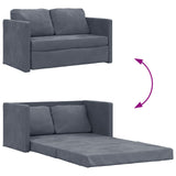Folding Sofa Bed Dark Grey 122 x 70 x 60 cm Velvet 42030480