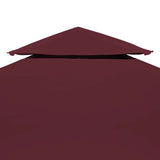 2-Tier Gazebo Top Cover 310 g/m 3x3 m Bordeaux 44757