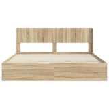 Bed Frame with Storage and Headboard 3 pcs Engineered Wood 3414173