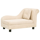 Dog Sofa with Pillow Cream 83x44x44 cm Plush 171106