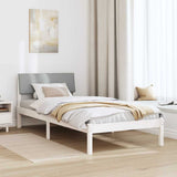 Bed frame White and light grey 90 x 190 cm Solid pine wood 878578