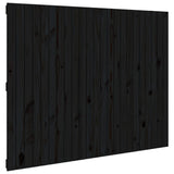 Wall Headboard Black 146.5x3x110 cm Solid Wood Pine 824947