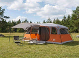Tunnel Tent with Roof Grey and Orange 366 x 244 x 198 cm 42028667