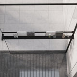 Shower Shelf for Walk-in Shower Wall Black 115 cm Aluminium 153618