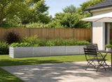Raised Garden Bed Silver 400 x 80 x 55 cm galvanized 8006434