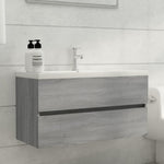 ZNTS Sink Cabinet Grey Sonoma 90x38.5x45 cm Engineered Wood 815655