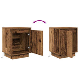 Bedside Cabinets with LED Lights 2 pcs Old Wood 38x34x50 cm 861280