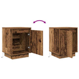 ZNTS Bedside Cabinets with LED Lights 2 pcs Old Wood 38x34x50 cm 861280