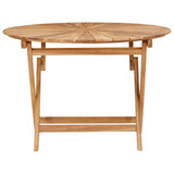 Folding Garden Table Natural 110 x 75 cm Solid Teak Wood 42028987