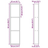 Shower Niche White 90 x 20 x 9.5 cm Stainless Steel 42012667