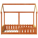 Kids' House Bed Frame without Mattress Wax Brown 80x160 cm 850697