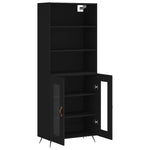 Highboard Black 69.5x34x180 cm Engineered Wood 3189286