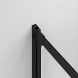 Shower Screen Folding Black 168 x 140 cm Aluminium 42009756