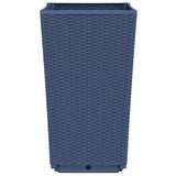 Garden Planters 4 pcs Blue Grey 32.5x32.5x57 cm PP 367851