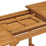 Extending Garden Table x80x75cm Solid Teak Wood 47420