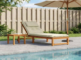 Sunlounger Cushion GEMERT 100% Polyester Cream 190 x 50 x 9 cm 947502