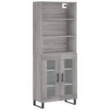 Highboard Grey Sonoma 69.5x34x180 cm Engineered Wood 3189347
