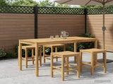 Garden Bar Table White 196 x 80.5 x 105 cm Solid Acacia Wood 901727